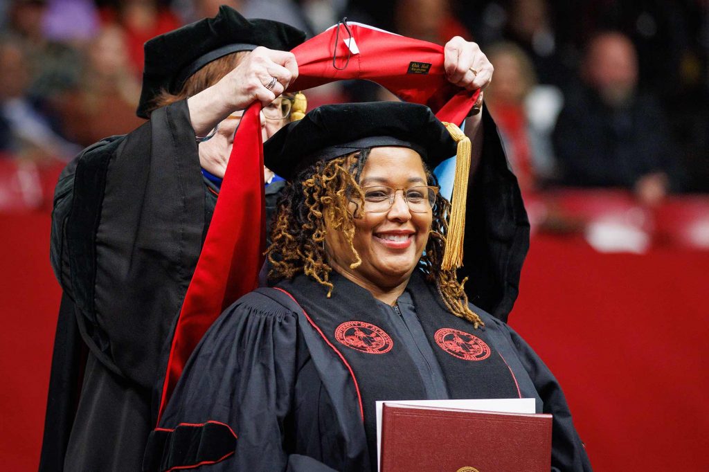 Doctoral student at graduation