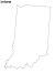 Indiana State Blank Outline Map