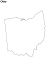 Ohio State Blank Outline Map