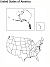 Blank outline of the United States including Alaska and Hawaii.