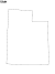 Utah State Blank Outline Map
