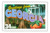 Image of the Georgia state 34 cent postage stamp.