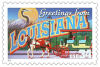 Image of the Louisiana state 34 cent postage stamp.