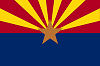 Official State Flag of Arizona.