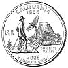 Commemorative state quarter of California.