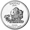 Commemorative state quarter of Kansas.