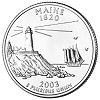 Commemorative state quarter of Maine.