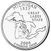 Commemorative state quarter of Michigan.