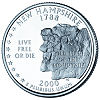 Commemorative state quarter of New Hampshire.