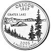 Commemorative state quarter of Oregon.