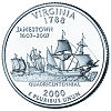 Commemorative state quarter of Virginia.