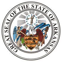 Official Arkansas state seal.