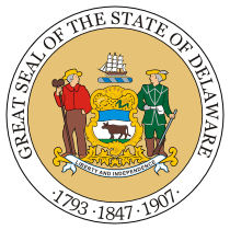Official Delaware state seal.
