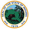 Official State Seal of Indiana.