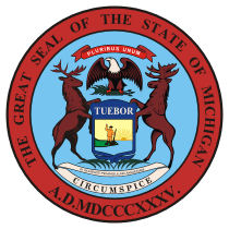 Official Michigan state seal.