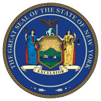 Official New York state seal.