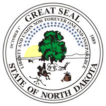Official North Dakota state seal.