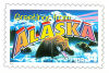 34 cent Greetings from America commemorative stamp of Alaska state.