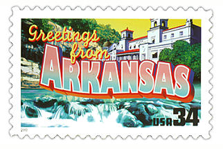 34 cent Arkansas state stamp.