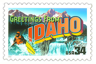 34 cent Idaho state stamp.