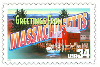 34 cent Massachusetts state stamp.
