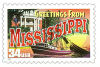 34 cent Greetings from America commemorative stamp of Mississippi state.