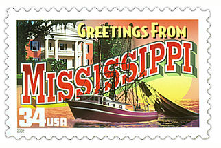 34 cent Mississippi state stamp.
