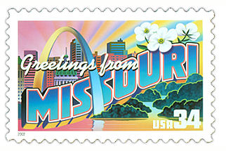 34 cent Missouri state stamp.