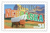 34 cent Greetings from America commemorative stamp of Nebraska state.