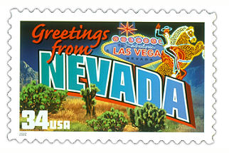 34 cent Nevada state stamp.
