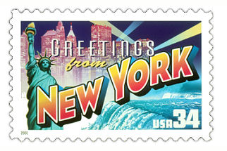 34 cent New York state stamp.