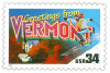 34 cent Greetings from America commemorative stamp of Vermont state.