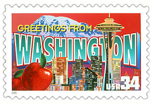34 cent Washington state stamp.