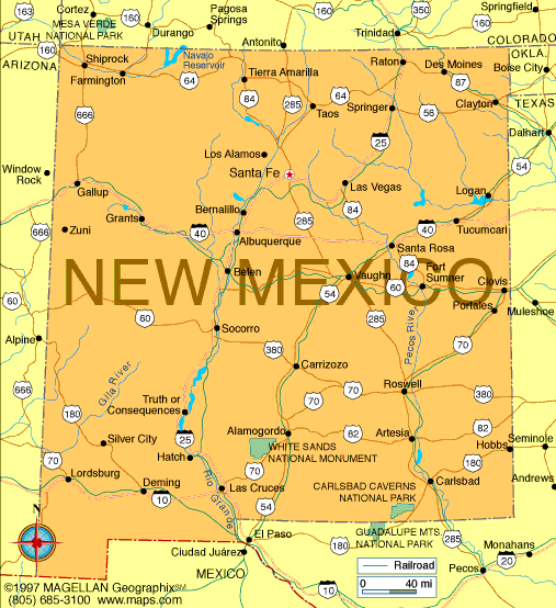 Map of New Mexico