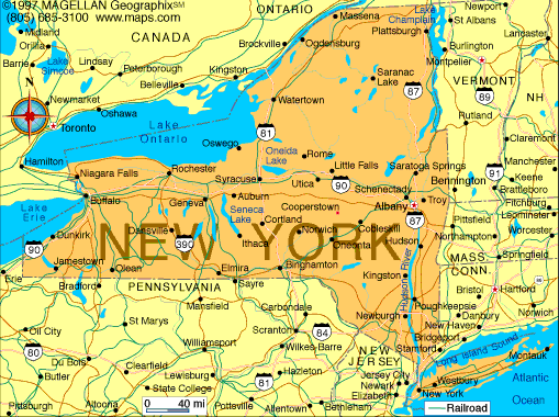 Map of New York