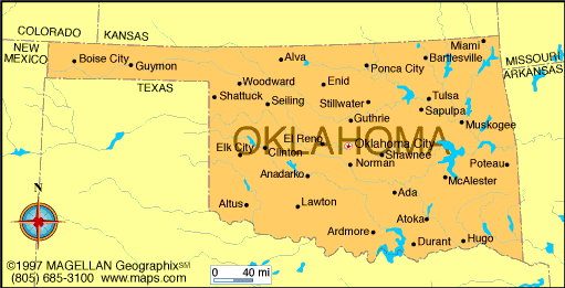 Map of Oklahoma